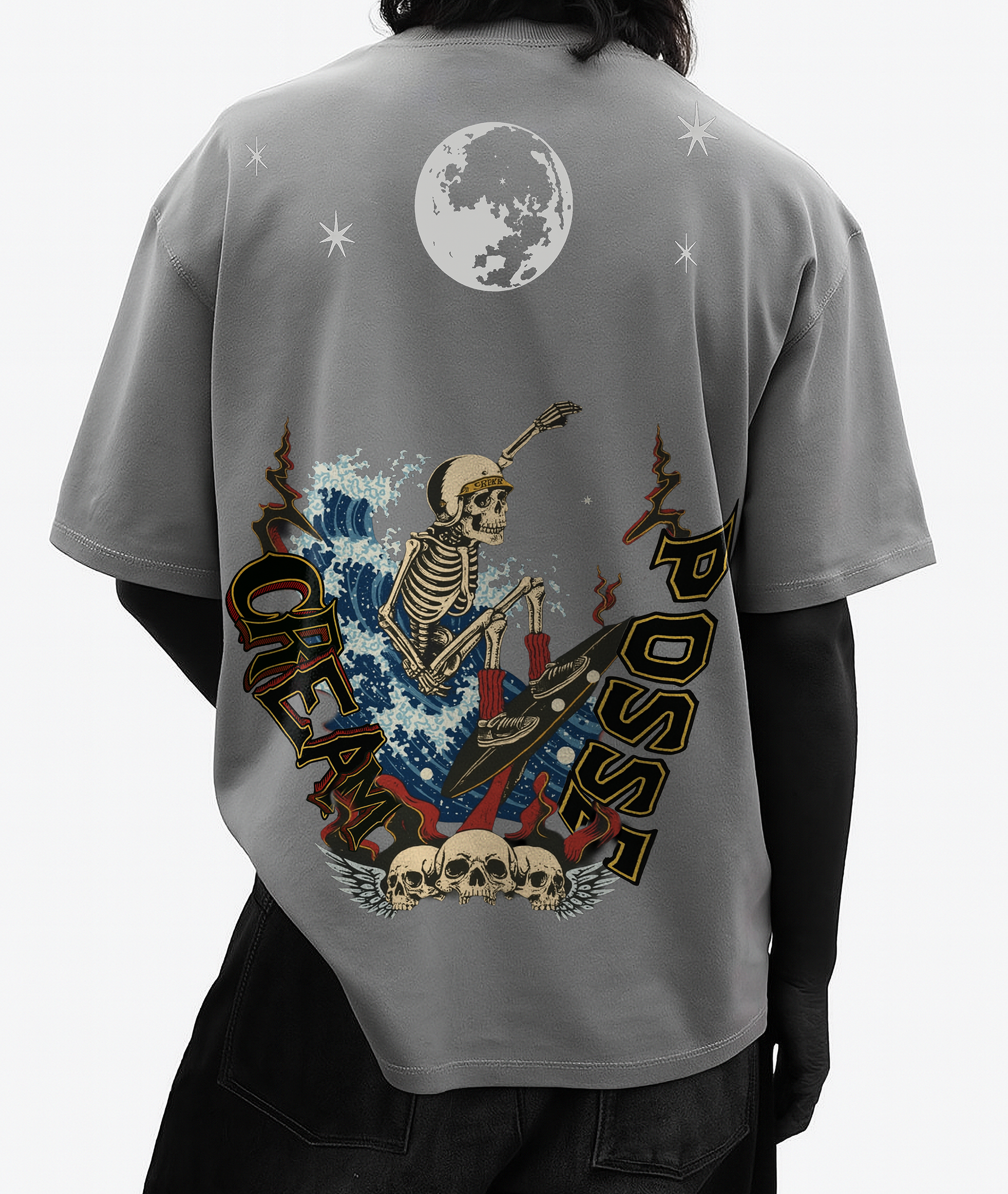 MIDNIGHT SKULL SURFER T-SHIRT